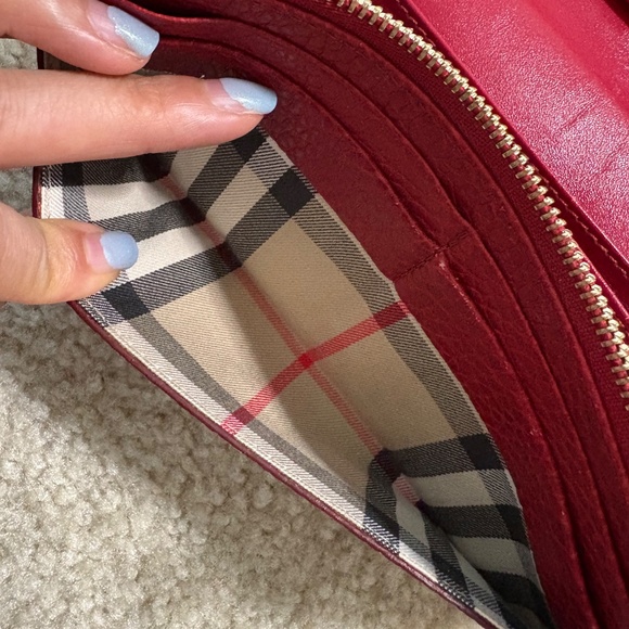 Burberry wallet - long red leather - Picture 8 of 14